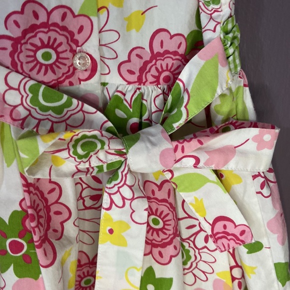 Girls Blueberi Boulevard Size 3T Sleeveless Pink and Green Floral Dress. - Picture 5 of 9